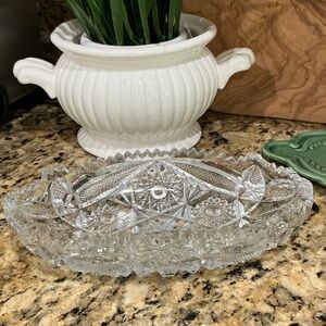 Imperial Glass Nutcut Celery Boat
